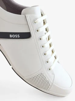 HUGO White Logo Trainers