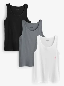 HUGO White Vests 3 Pack