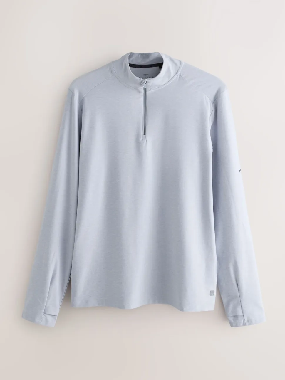 Ice Grey Active Training Gym Quarter Zip Sweater