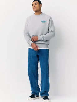 Ice Grey Crew Sweatshirt Hokusai Graphic License