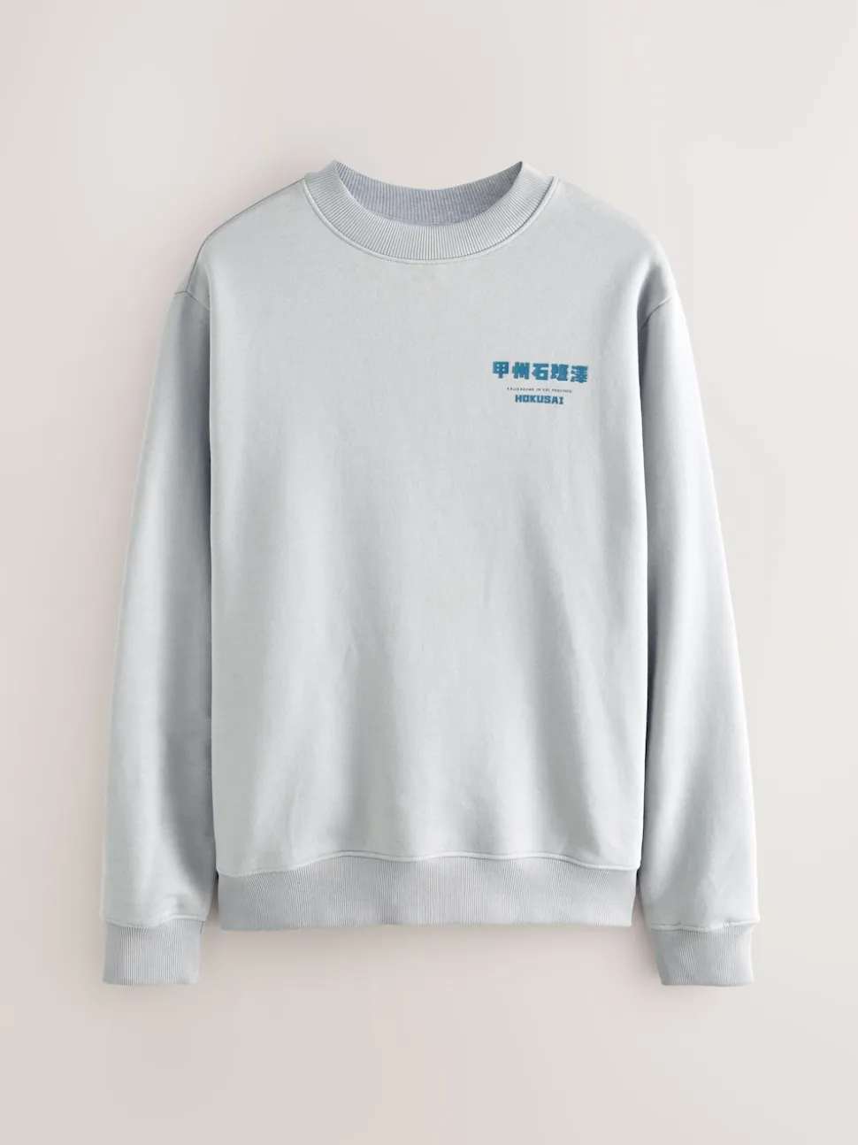 Ice Grey Crew Sweatshirt Hokusai Graphic License