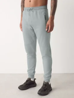 Ice Grey Interlock Soft Touch Cuffed Joggers