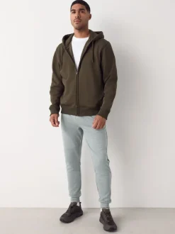 Ice Grey Interlock Soft Touch Cuffed Joggers