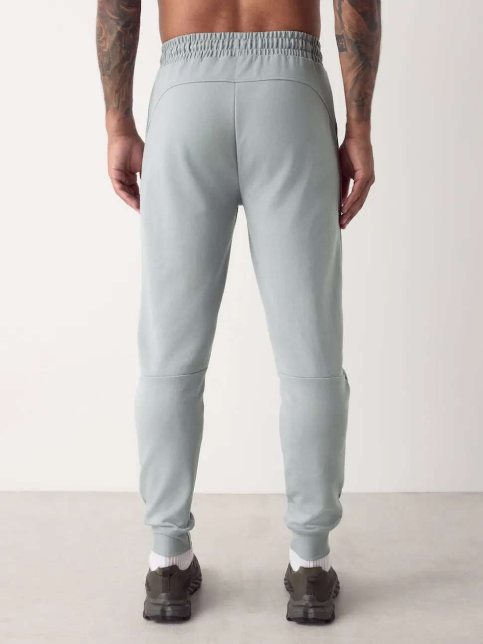 Ice Grey Interlock Soft Touch Cuffed Joggers