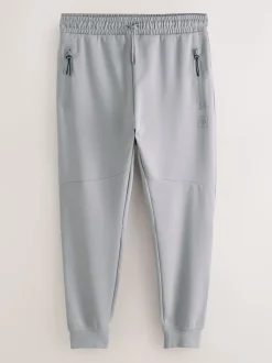 Ice Grey Interlock Soft Touch Cuffed Joggers