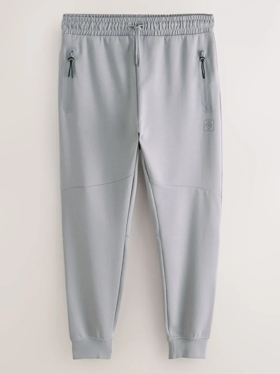 Ice Grey Interlock Soft Touch Cuffed Joggers