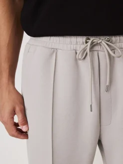 Ice Grey N. Premium Soft Touch Scuba Slim Fit Open Joggers