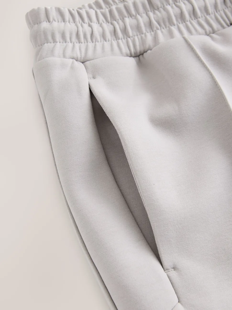 Ice Grey N. Premium Soft Touch Scuba Slim Fit Open Joggers