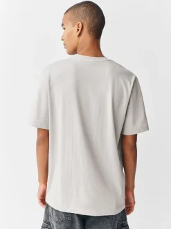 Ice Grey Regular Fit Heavyweight T-Shirt