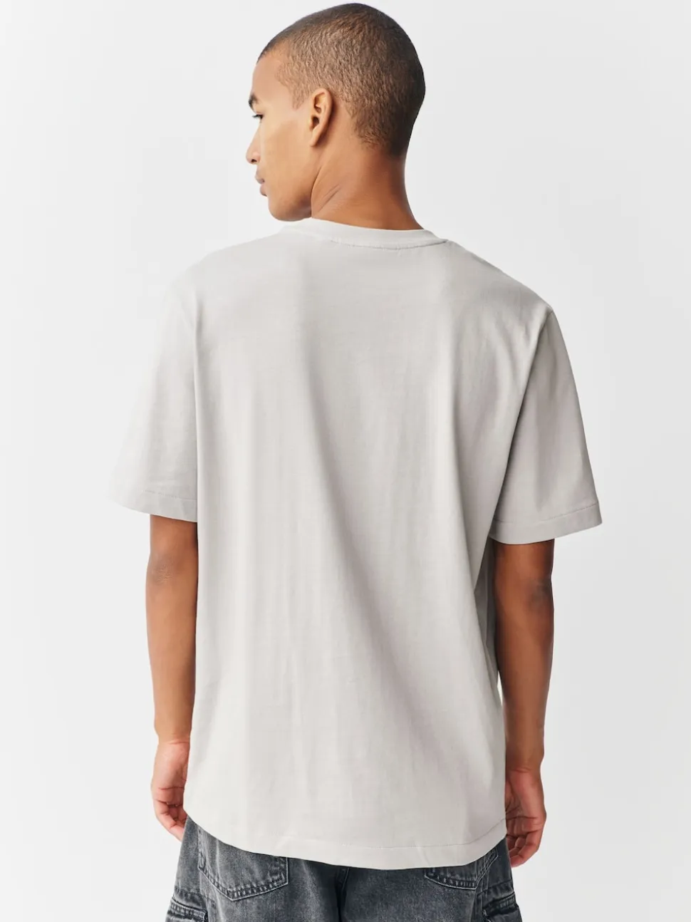 Ice Grey Regular Fit Heavyweight T-Shirt