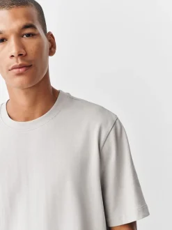 Ice Grey Regular Fit Heavyweight T-Shirt