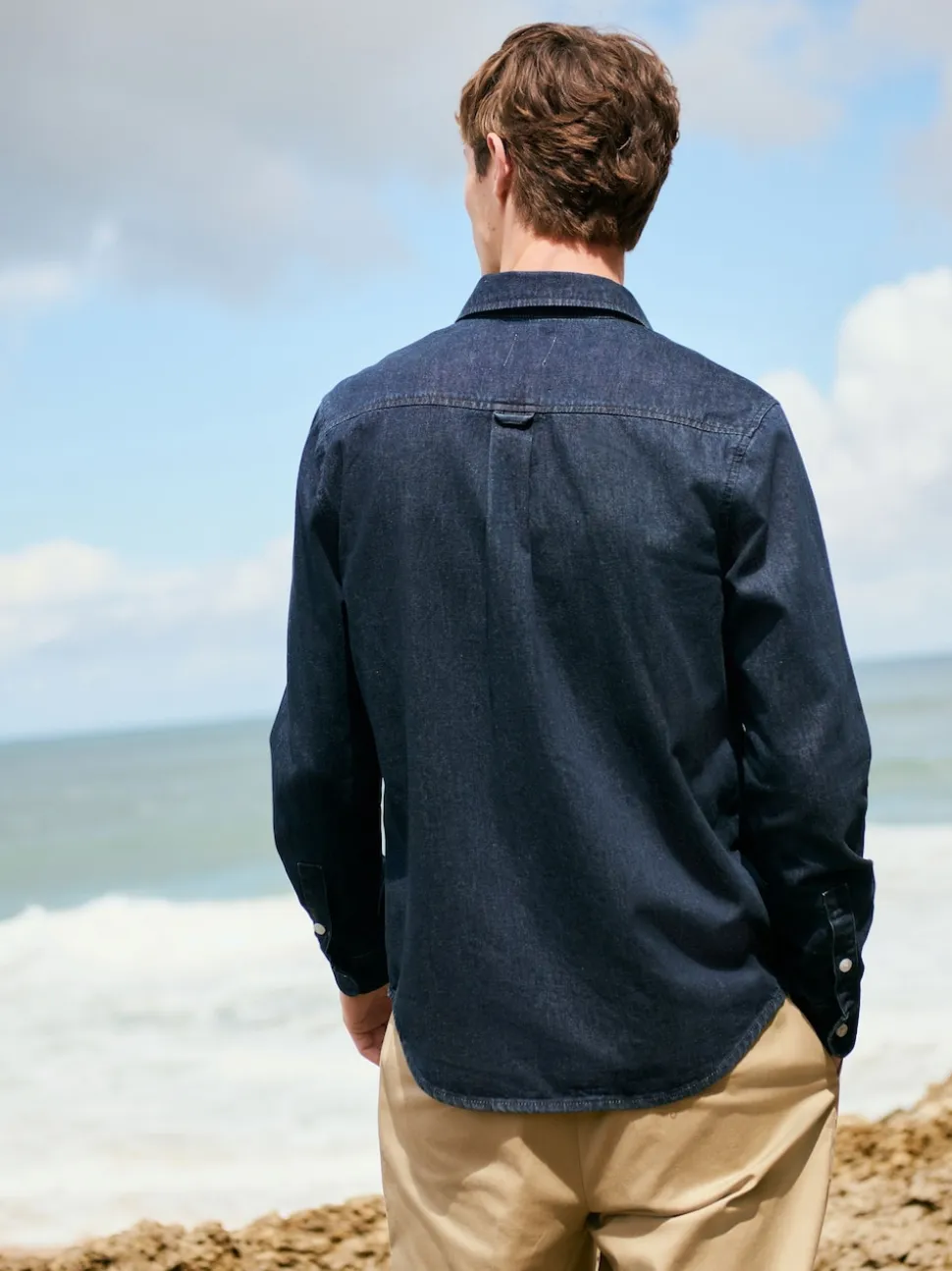 Indigo Blue Long Sleeve Denim Shirt