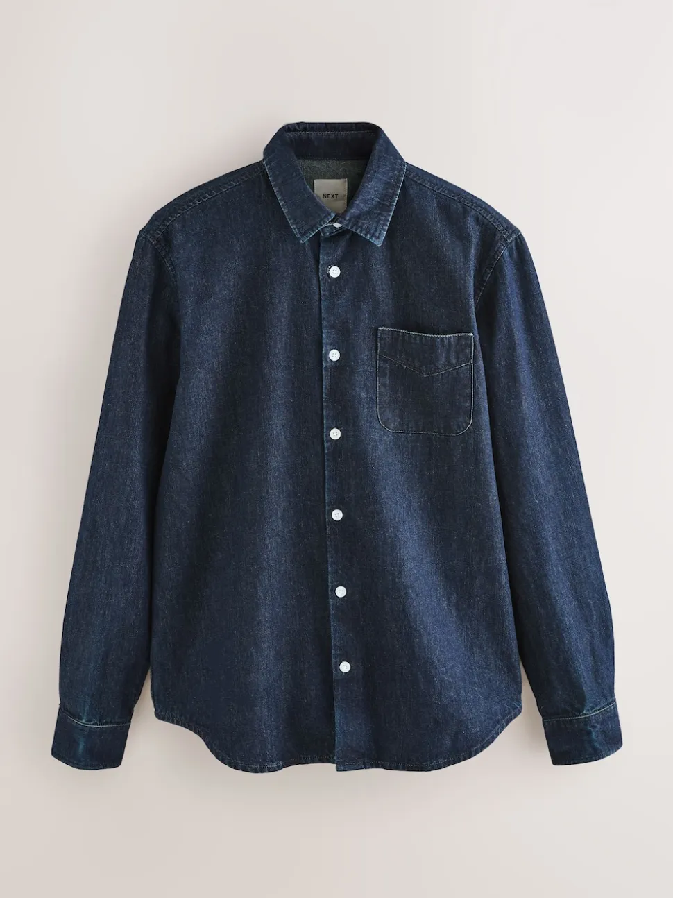Indigo Blue Long Sleeve Denim Shirt