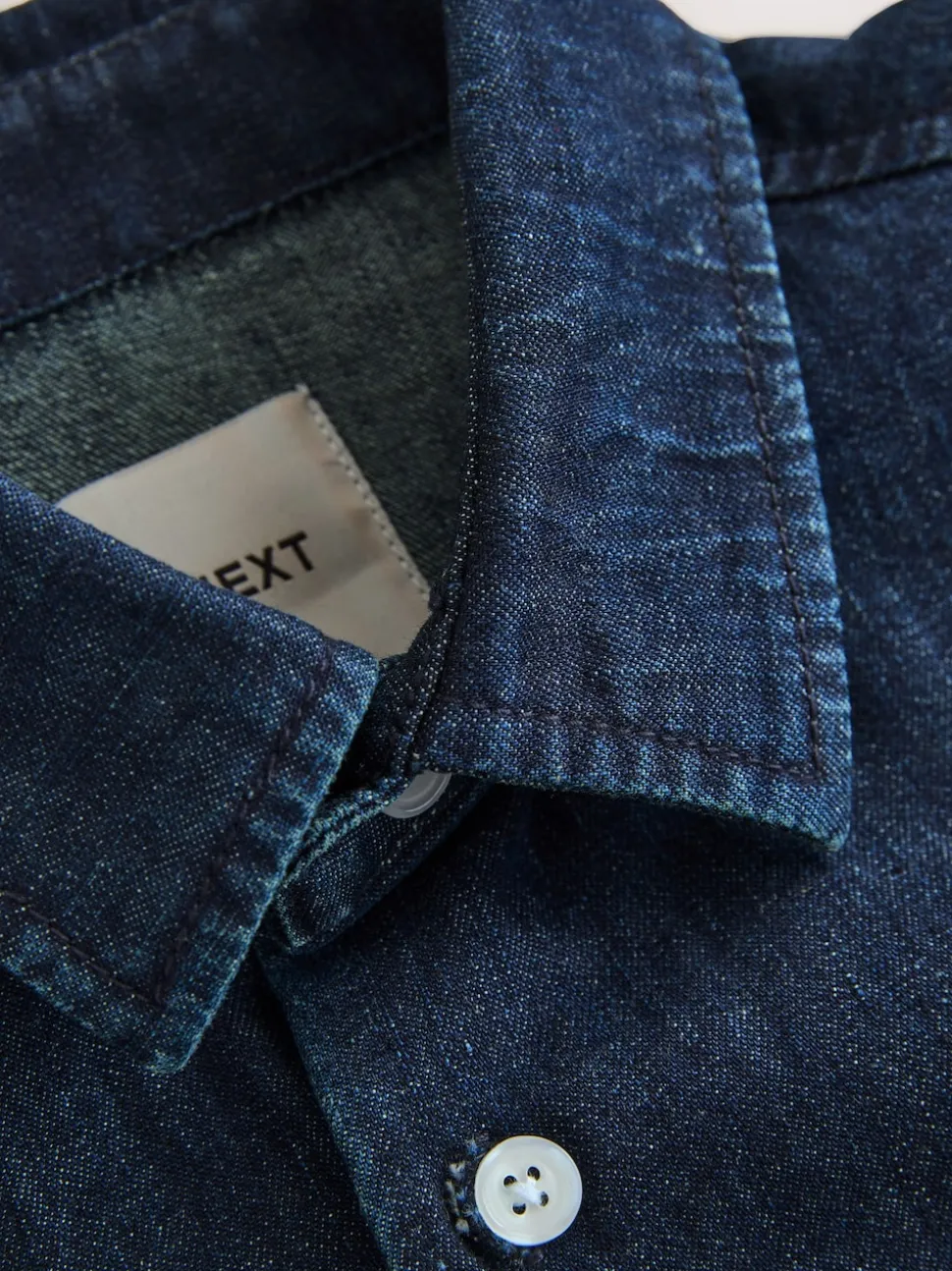 Indigo Blue Long Sleeve Denim Shirt
