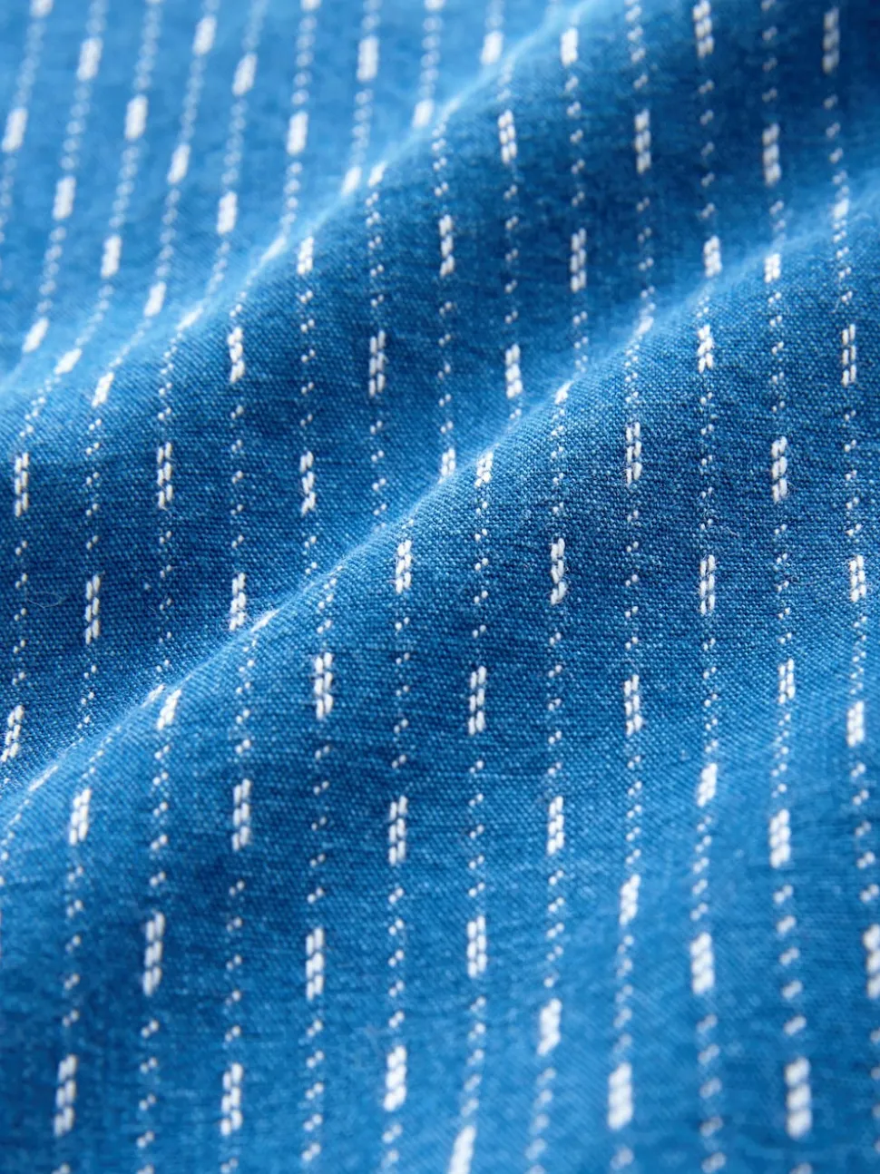 Indigo Blue Printed Textured Long Sleeve Shirt