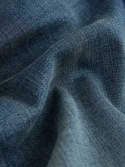 Indigo Blue Straight Fit Authentic Stretch Denim Jeans