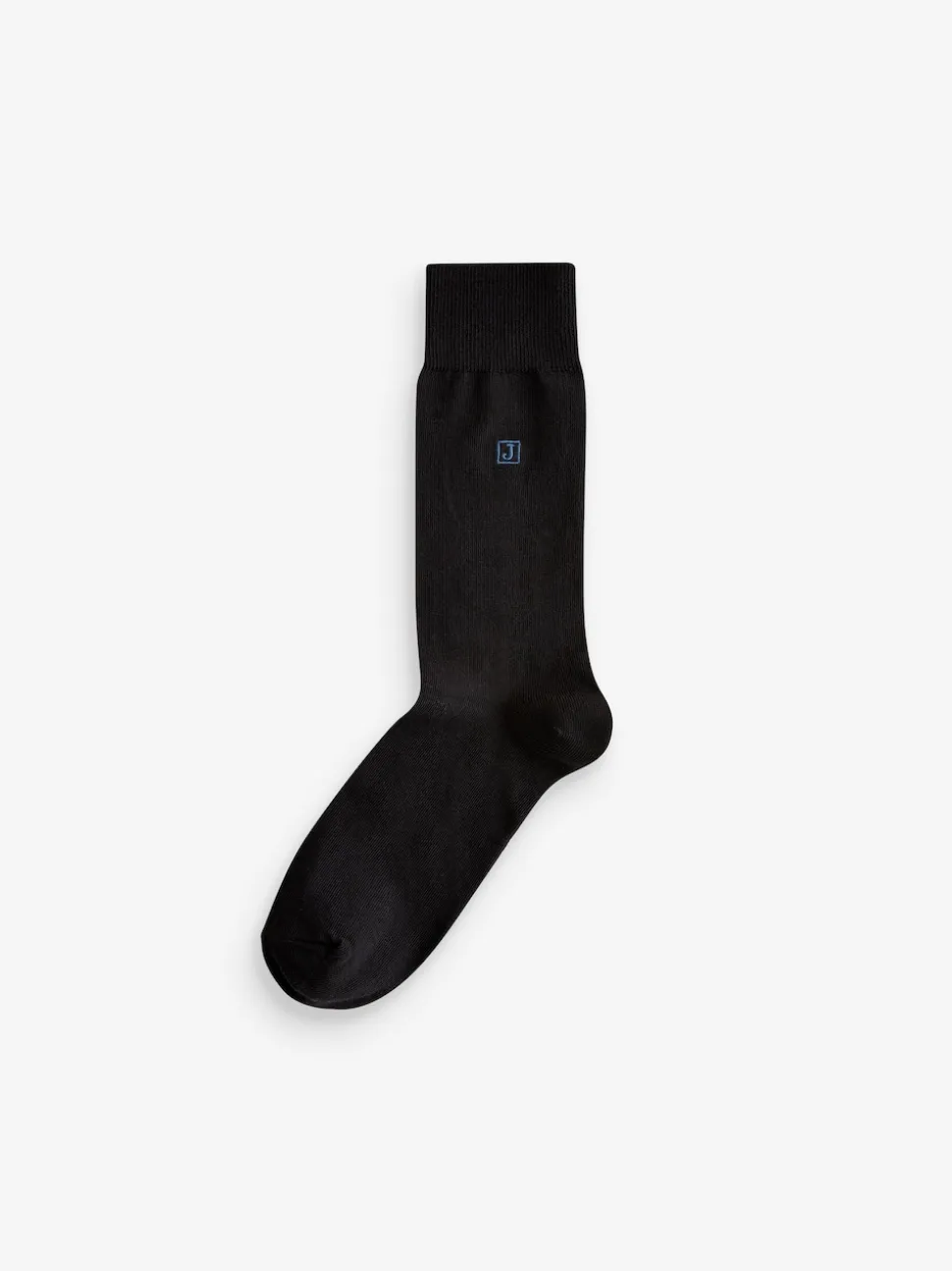 Initials Black Embroidered Lasting Fresh Socks 10 Pack