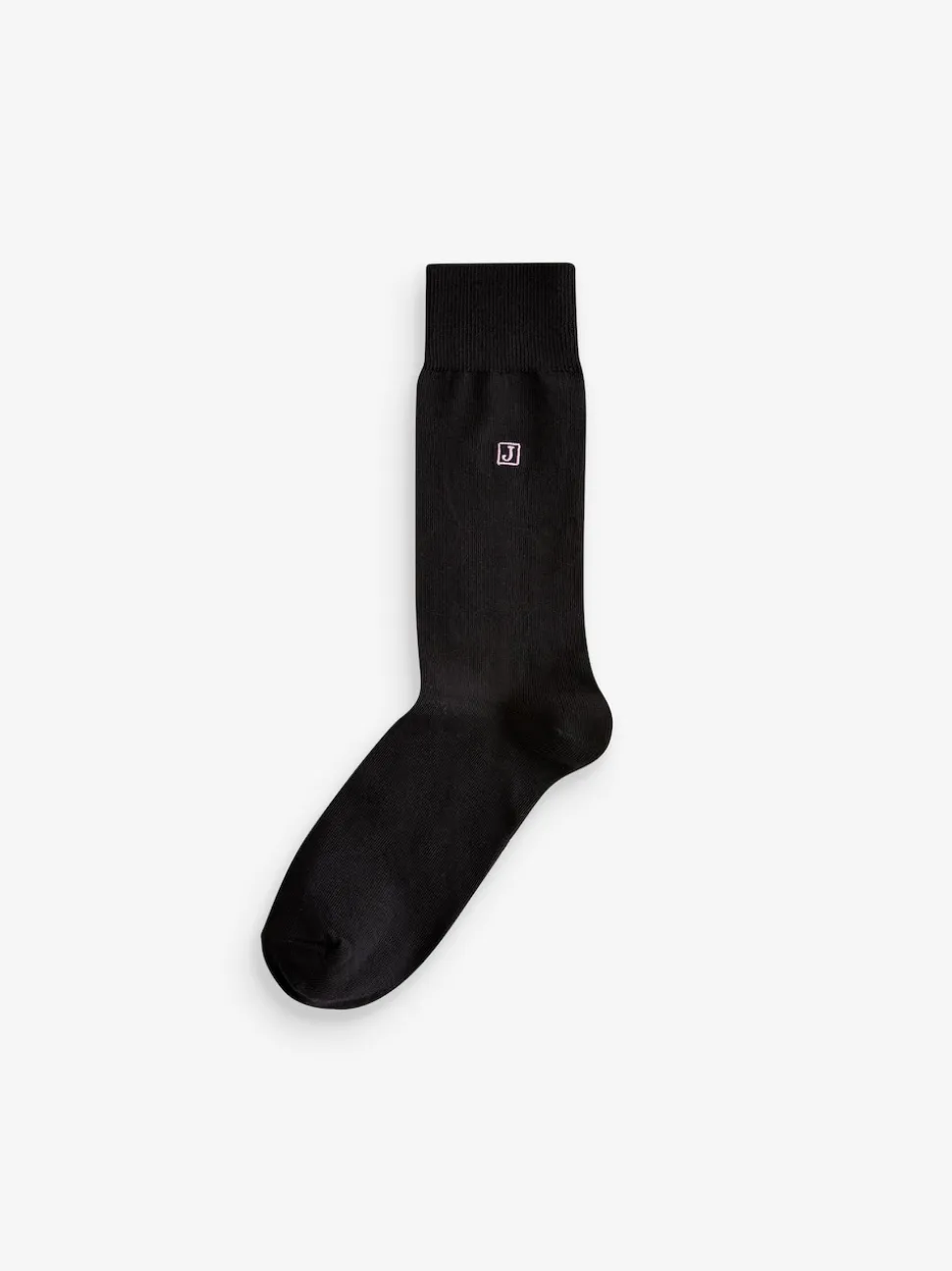 Initials Black Embroidered Lasting Fresh Socks 10 Pack