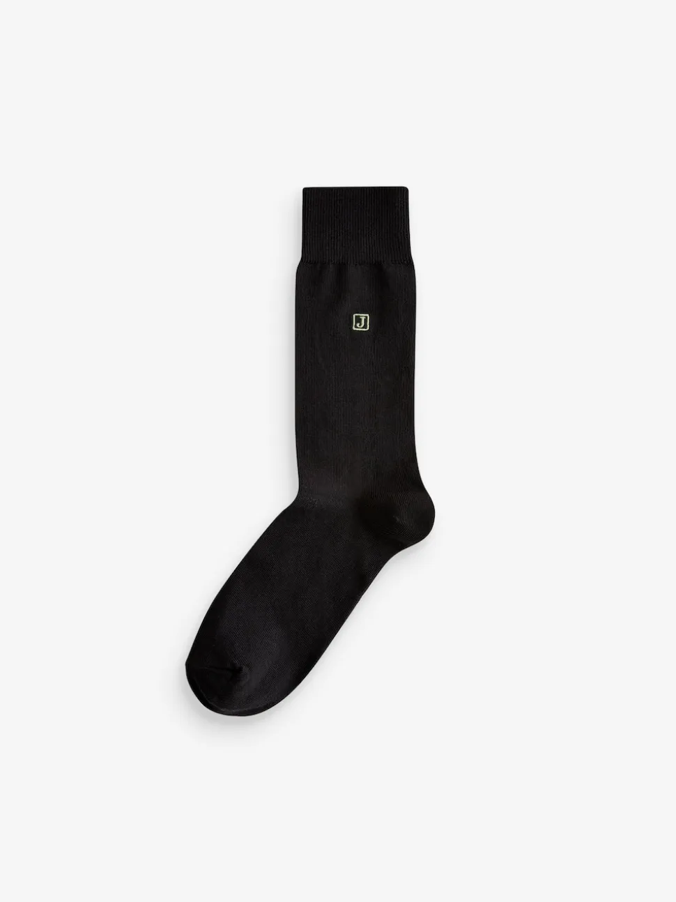 Initials Black Embroidered Lasting Fresh Socks 10 Pack