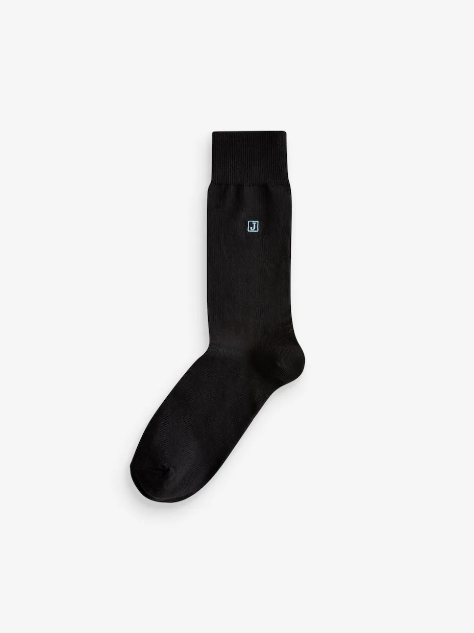 Initials Black Embroidered Lasting Fresh Socks 10 Pack