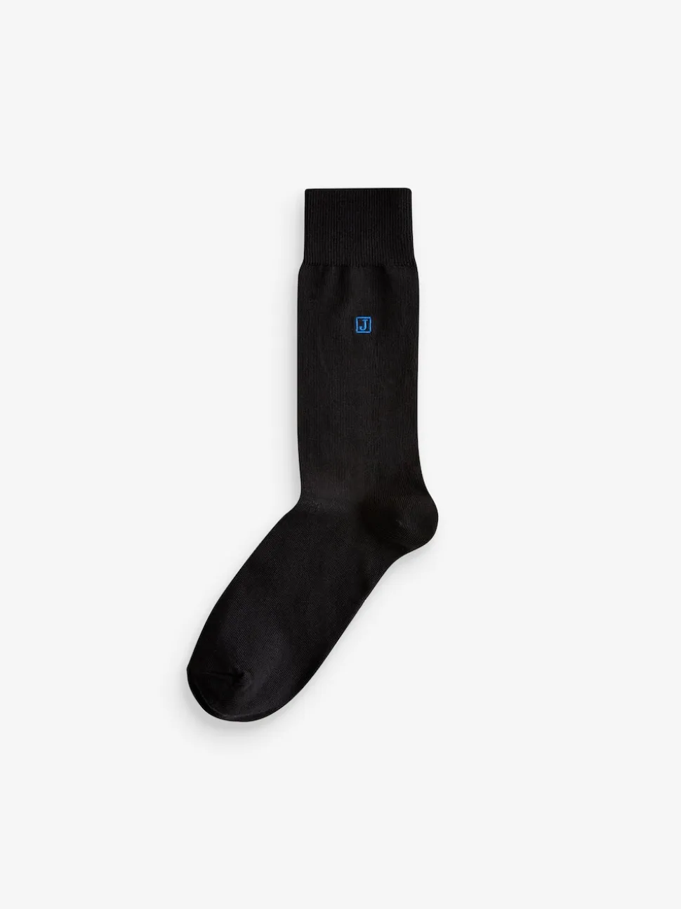 Initials Black Embroidered Lasting Fresh Socks 10 Pack