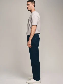 Ink Blue Straight Fit Straight Fit Essential Stretch Jeans