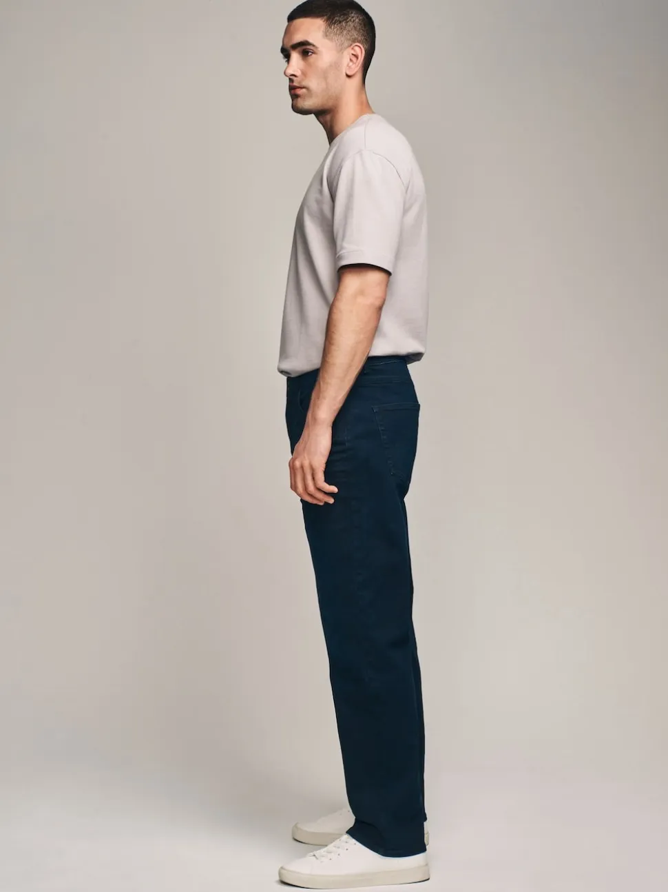 Ink Blue Straight Fit Straight Fit Essential Stretch Jeans