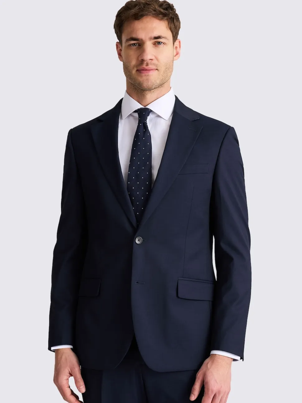 Ink Blue Tailored Stretch Suit Jacket