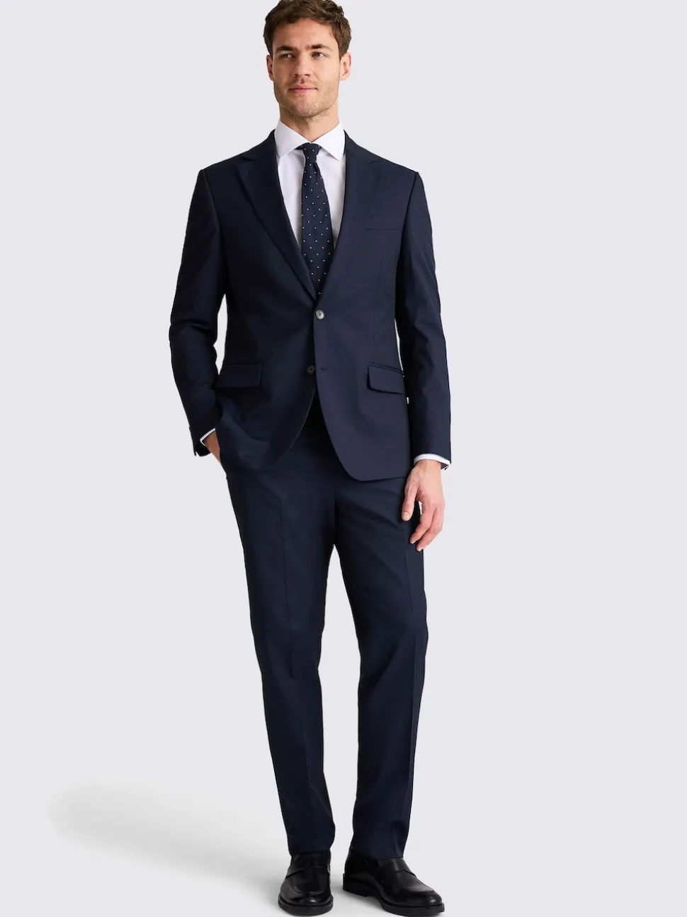 Ink Blue Tailored Stretch Suit Jacket