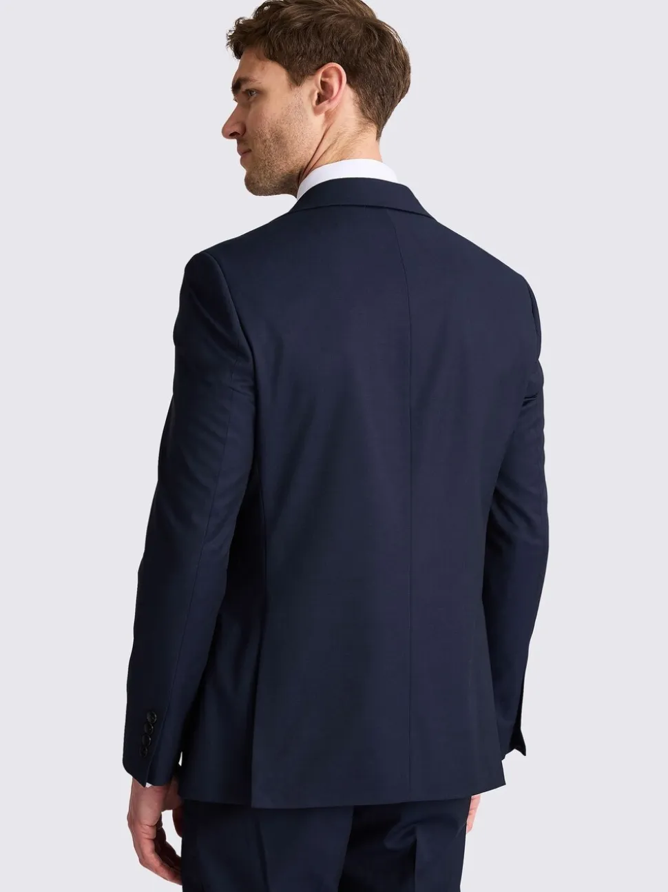 Ink Blue Tailored Stretch Suit Jacket