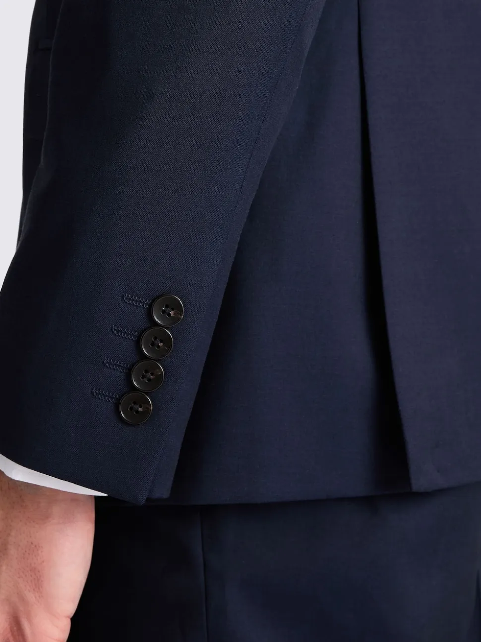 Ink Blue Tailored Stretch Suit Jacket