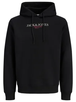 JACK & JONES Black 2 Pack Logo Hoodies