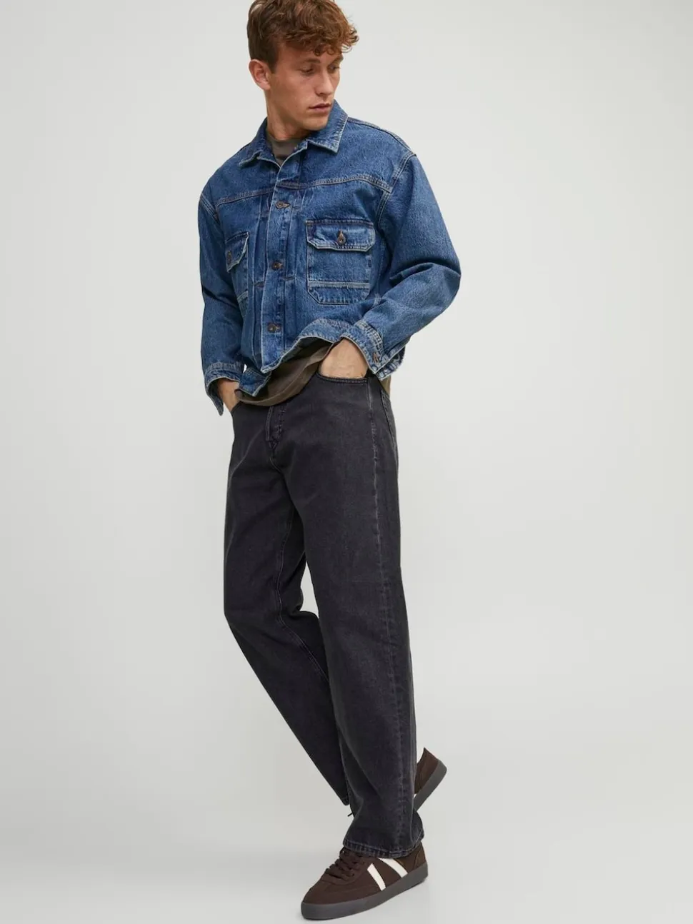 JACK & JONES Black Alex Baggy Fit Jeans