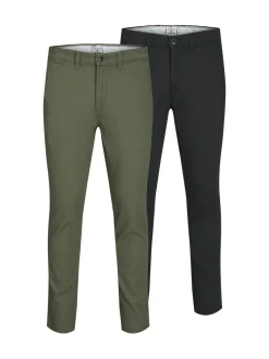 JACK & JONES Black Chino Trousers 2 Pack