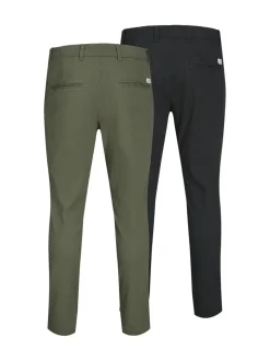 JACK & JONES Black Chino Trousers 2 Pack