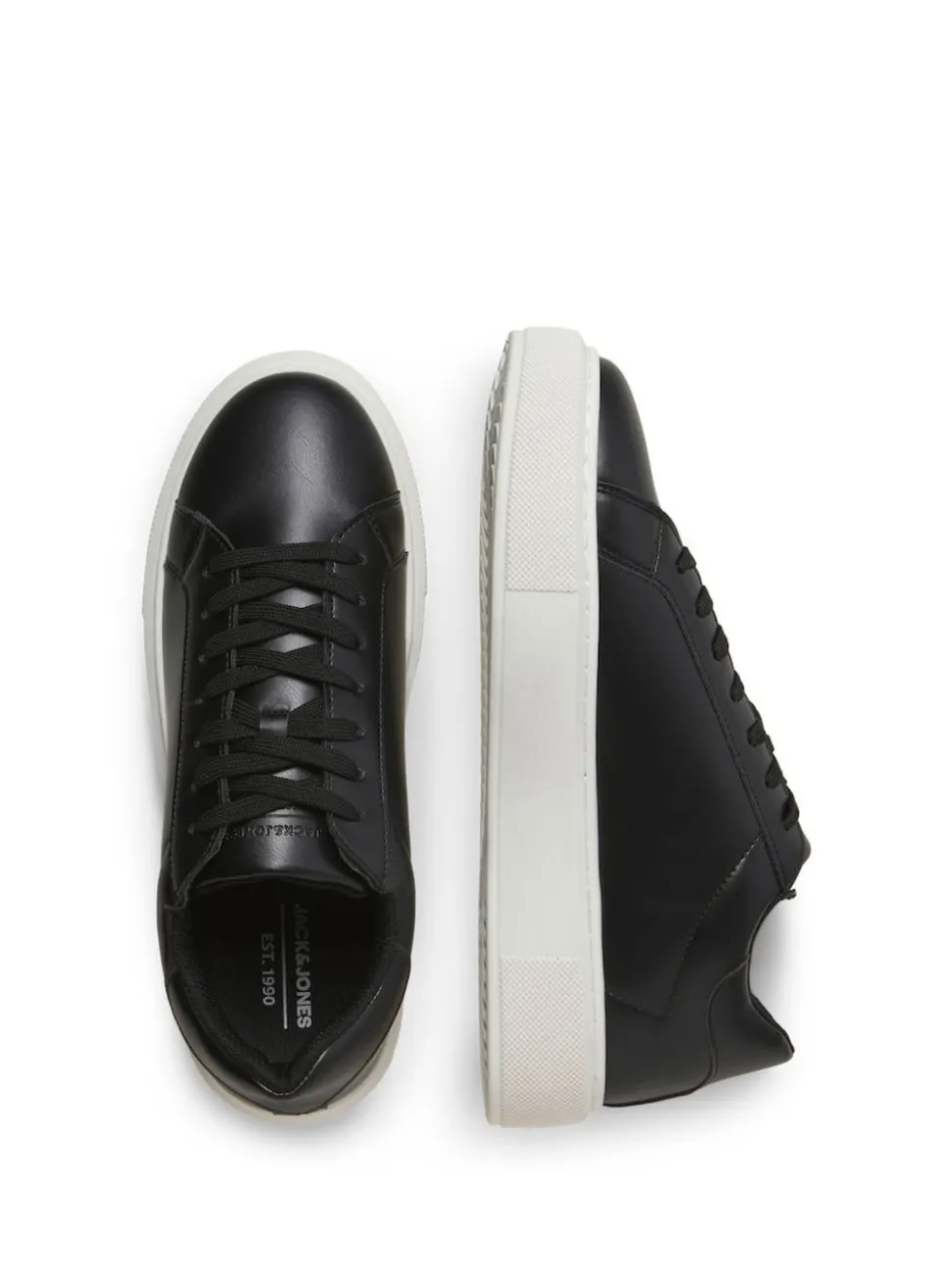 JACK & JONES Black Chunky Sole PU Trainers