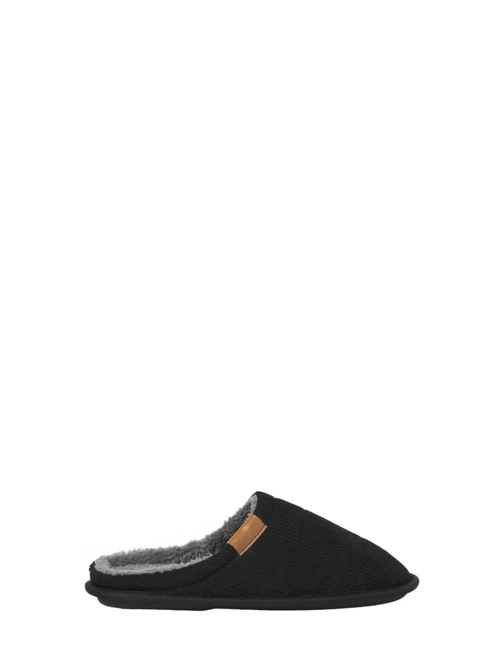 JACK & JONES Black Corduroy Mule Slippers