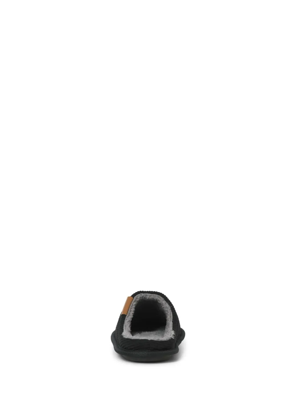 JACK & JONES Black Corduroy Mule Slippers