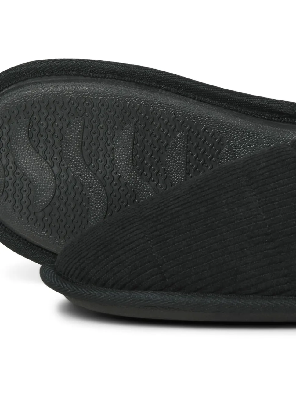 JACK & JONES Black Corduroy Mule Slippers