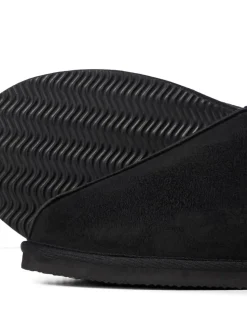 Jack & Jones Black Fleece Lined Mule Slippers