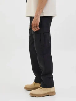 JACK & JONES Black Karl Loose Fit Tech Cargo Trousers