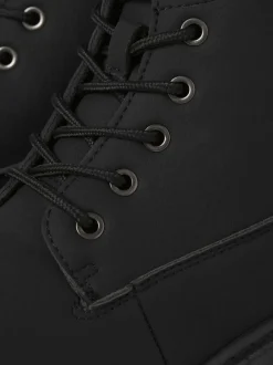 JACK & JONES Black Lace Up Ankle Boots