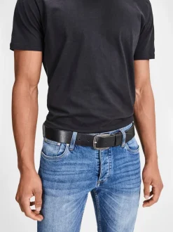 JACK & JONES Black Leather Belt