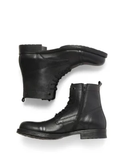 JACK & JONES Black Leather Boots