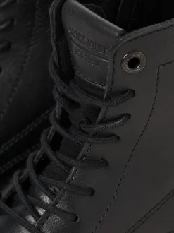 JACK & JONES Black Leather Boots