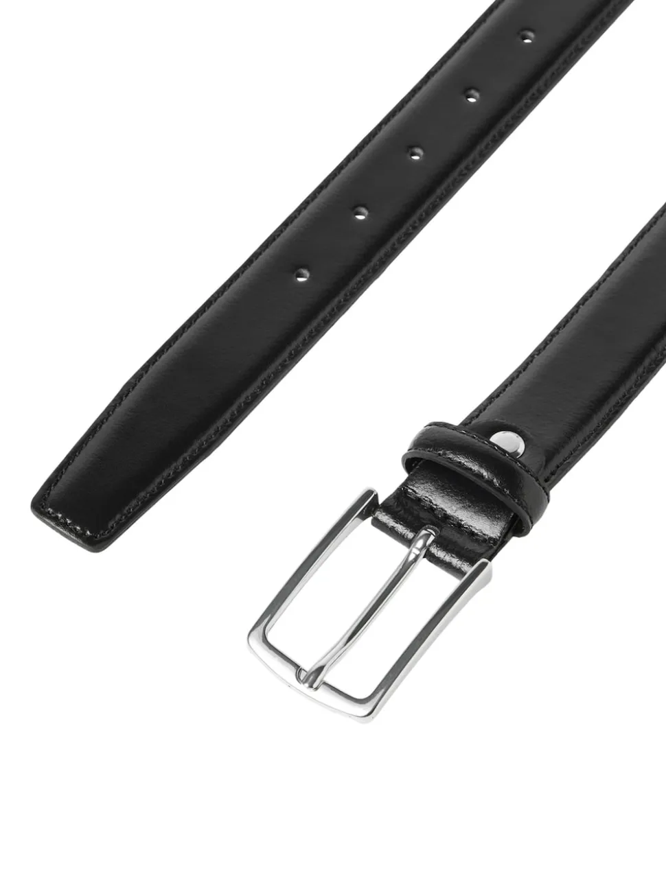 JACK & JONES Black Leather Belt
