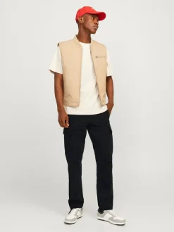 JACK & JONES Black Loose Fit Cargo Trousers