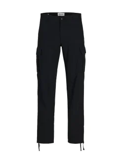 JACK & JONES Black Loose Fit Cargo Trousers
