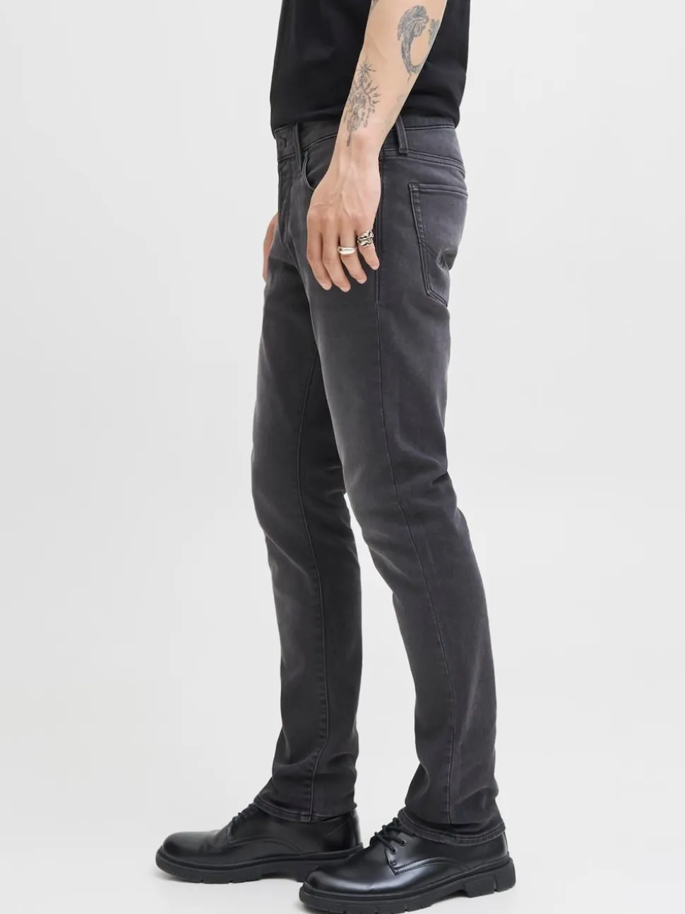 JACK & JONES Black Mike Slim Fit Jeans