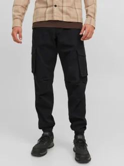 JACK & JONES Black Relaxed Fit Cargo Trousers